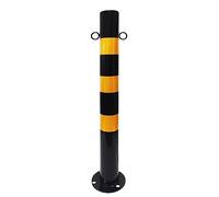 WDSOPK Bolardo de seguridad reflectante para control de tráfico en estacionamientos, calles, metro, paradas de autobús y entradas de peatones, estaca de advertencia negra y amarilla. (negro y amarillo