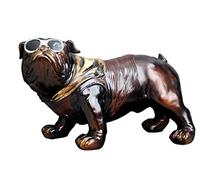 WDSOPK Bulldog Decorative Ornament, Dog Statue Figure French Bulldog Hip Hop Vintage Garden Decor Gift