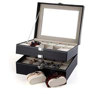 WDSOPK Cckuhn Tonpop Watch Winders, Watch Box PU Leather Watch Box 20 Grids Showcase Double-Layer Wristwatches Case Jewelry Bracelet Storage Organizer Watch Boxes Pre(E-6+7)