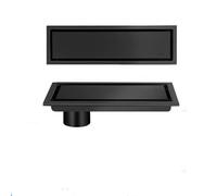 WDSOPK Desagüe De Suelo Invisible De Acero Inoxidable 304 Dorado, Oculto, Extendido, Antiolor, para Ducha, Accesorios De Baño, Escurridor, Lado Dorado, 10 X 20 Cm(Lado Negro-10X60Cm)