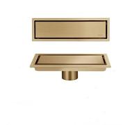 WDSOPK Desagüe De Suelo Invisible De Acero Inoxidable 304 Dorado, Oculto, Extendido, Antiolor, para Ducha, Accesorios De Baño, Escurridor, Lado Dorado, 10 X 20 Cm(Dorado Medio-10X60Cm)