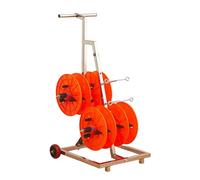 WDSOPK Estante de carrete de alambre, soporte para carrete de cable y dispensador, resistente a granel para electricidad n el lugar de trabajo de 4 varillas (alambre naranja de 4 varillas