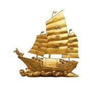 WDSOPK Estatua Creativa De Barco De Vela Suave De Cobre, Artesanías para Sala De Estar, Decoración De Porche Atmosférica De Alta Gama, Adornos, Estatuilla De Latón