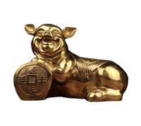 WDSOPK Estatua De Cerdo De Latón, Adorno para Encimeras De Entrada, Sala De Estar, Estudio, Escritorio De Oficina, Decoración Feng Shui, Figura De Latón.