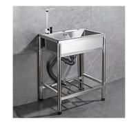 WDSOPK Fregadero Comercial Grande De Un Solo Seno para Garaje, Lavadero, Restaurante Al Aire Libre, Estación De Trabajo Interior De Pie para Lavar En El Patio Trasero, 75 *(E-75 * 45 Cm)