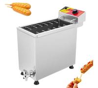 WDSOPK Freidora Comercial De Perritos Calientes con Control De Temperatura Y Drenaje De Aceite para La Preparación De Alimentos En Restaurantes.