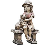 WDSOPK Garden Little Girl Statue Little Girl and Dog Figurine,Indoor/Outdoor Garden Sculpture Ornament For Patio,Yard Or Lawn