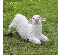 WDSOPK Garden Statues Garden Statues Decor Yard Art Animal Sculptures, Farm Animal Statues Lamb Garden Outdoor Garden Sculptures Patio Yard Decor Sheep Crafts Ornaments Simulati
