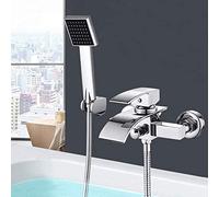 WDSOPK Grifo De Bañera con Cascada Cromado, Grifo Mezclador De Agua Fría Y Caliente para Montaje En Pared, Grifo De Ducha para Baño