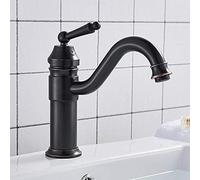 WDSOPK Grifo De Lavabo De Latón, Grifo De Lavabo, Grifo De Baño De Bronce Negro, Grifos Mezcladores De Agua Fría Y Caliente, Grifos De Baño