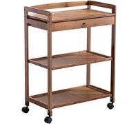 WDSOPK Hotel Service Cart, Hotel Trolley Serving Trolley Kitchen Trolley Storage Trolley 3 Tier Storage Rack For Living Room Cart Storage Cabinet For Home