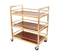 WDSOPK Kitchen Storage Carts Stainless Steel Serving Trolley Cart Catering Clearing Trolley Tea Rolling Cart Hotel Restaurant Serving Catering Cafe Trolley
