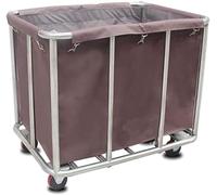 WDSOPK Large Movable Trolleys, Kitchen Storage Hand Trucks, Beauty Salon Trolley Heavy-Duty Linen Cart,Laundry Sorter Cart with Movable Fabric Bags