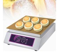 WDSOPK Máquina para Hacer Panqueques, Esponjosa, Antiadherente, para Hacer Soufflés, Waflera, De Acero Inoxidable, para Cocina, Panadería, Snack Bar, De Un Solo Cabeza(Un Solo Cabezal)