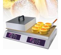 WDSOPK Máquina para Hacer Panqueques, Esponjosa, Antiadherente, para Hacer Soufflés, Waflera, De Acero Inoxidable, para Cocina, Panadería, Snack Bar, De Un Solo Cabeza(Doble Cabeza)
