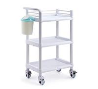 WDSOPK Movable Hand Trucks Storage Cart,Kitchen Beauty Salon Trolley with Handleslaboratory Equipment Carts,Utility Service Cart with Wheel/No Draw,with Drawer-Large(No Drawer-L)