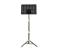 WDSOPK Music Stands Portable Sheet Music Stand, Height & Angle Adjustable Orchestral Conductor Sheet Stand and Music Sheet Clip Holder, Black Musical Instruments(Silver-30Cm)