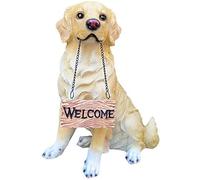 WDSOPK Outdoor Statue Garden Sculpture Garden Dog Statue Sculpture, Resin Dog Art Craft Model Garden Garden Decoration H46Cm Gift