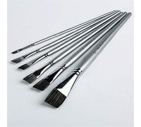 WDSOPK Paint Brushes Professional Modern Design Nylon 6 Art Brush Set Suitable For Watercolor Oil Painting Acrylic Painting For Watercolor Oil Painting(Silver-Oblique Peak)