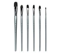 WDSOPK Paint Brushes Professional Modern Design Nylon 6 Art Brush Set Suitable For Watercolor Oil Painting Acrylic Painting For Watercolor Oil Painting(Silver-Nail Round)