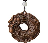 WDSOPK Pendant Copper Statue Figurine Modern Animal Sculpture Desk Decor Ornaments Crafts For Home Living Room Decoration 5.5X5.8X1.8Cm