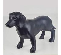WDSOPK Pure Black Art Dog Statue Decoration, Dog Sculpture Resin Crafts Decoration and Guard Your Living Room Bedroom Study and Children 28 * 10.5 * 19Cm Gift
