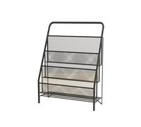 WDSOPK Revistero De Pie Nórdico De Lujo Ligero, Estante para Revistas, Soporte De Almacenamiento De Hierro De Varios Niveles para Libros, Organizador para Cuadros, EST(Negro-Pequeño)