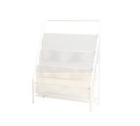 WDSOPK Revistero De Pie Nórdico De Lujo Ligero, Estante para Revistas, Soporte De Almacenamiento De Hierro De Varios Niveles para Libros, Organizador para Cuadros, EST(Blanco-Pequeño)