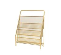 WDSOPK Revistero De Pie Nórdico De Lujo Ligero, Estante para Revistas, Soporte De Almacenamiento De Hierro De Varios Niveles para Libros, Organizador para Cuadros, EST(Dorado-Pequeño)