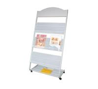 WDSOPK Revistero, Estante para Periódicos, Expositor De Revistas, Estante para Material Promocional, Estante Publicitario, Revistero De Pie, Expositor De Periódicos