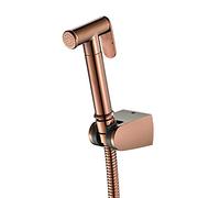 WDSOPK Rociador De Bidé De Mano, Kit De Rociador De Pañales De Tela De Latón, Rociador De Bidé De Oro Rosa para Inodoro con Manguera De Bidé para Lavado Femenino Y Soporte De Abs.
