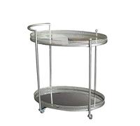 WDSOPK Serving Trolleys 2 Layers Tea Cart Iron Art Dining Cart Iron Tray Rolling Storage Tool Cart Mobile Hotel & Restaurant Furnishing Furniture