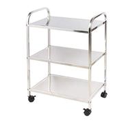 WDSOPK Serving Trolleys 3 Or 4 Layers Tea Cart Stainless Steel Dining Cart Rolling Storage Tool Cart Mobile Hotel & Restaurant Furnishing Furniture,A-63Cm*31Cm*79Cm(A-63Cm*31Cm*79Cm)