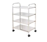 WDSOPK Serving Trolleys 3 Or 4 Layers Tea Cart Stainless Steel Dining Cart Rolling Storage Tool Cart Mobile Hotel & Restaurant Furnishing Furniture,A-63Cm*31Cm*79Cm(B-55Cm*31Cm*79Cm)