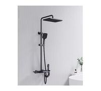 WDSOPK Shower Panel, Bath Shower Faucet Set,Constant Temperature Digital Display with LED Light Gun Grey,Brass Bathtub Mixer Hot & Cold Tap Piano Key (Gun Grey 1)