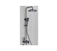 WDSOPK Shower Panel, Digital Display Bath Shower Set,White Piano Bathroom Shower System Set,Rainfall Bathroom Shower Faucet Head Quality Brass Piano Key (Digital Display C 1)