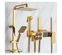 WDSOPK Shower Panel, Hot Cold Digital Shower Set Faucet Bathroom Thermostatic Mixer Rain Shower System Wall Mount SPA Rainfall Bath Tap Modern (Hot and Cold 07)