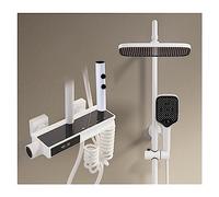 WDSOPK Shower Panel, LED Digital Shower Set Bathroom Hot Cold Mixer Shower System Wall Mount SPA Rainfall Bath Faucet Modern Luxury Piano Torneiras (K Hot and Cold 1)