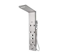 WDSOPK Shower System Set Brushed Nickel Digital Display Shower Panel Column Rainfall Waterfall Shower SPA Jets Bath Shower Mixer Faucet Golden Black Waterfall Shower(Nickel Brush Shower One Size)