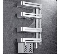 WDSOPK Spice Rack 3-Layer Rotatable, Space Aluminum Adjustable Wall-Mounted Kitchen Rack For Herbal and Spice Jars, Bottles (4Layers)(4Layers