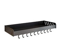WDSOPK Spice Rack Black Kitchen Hanging Rack Adhesive Seasoning Rack No Drill Wall Mounted Space Aluminum For Kitchen and Bathroom,A1 Pack 40Cm (Black B1 Layer 60Cm)(Black-B1 Layer 60Cm