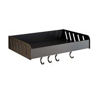 WDSOPK Spice Rack Black Kitchen Hanging Rack Adhesive Seasoning Rack No Drill Wall Mounted Space Aluminum For Kitchen and Bathroom,A1 Pack 40Cm (Black B1 Layer 30Cm)(Black-B1 Layer 30Cm