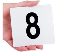 WDSOPK Table Numbers 1 To 25/50/100, Double Side Plastic Table Numbers White Square Seat Cards Party Event Restaurant Bar Accessories Cafe Utensil/1 To 50 (1 To 100)(Black-45 X 18 X 41 Cm)
