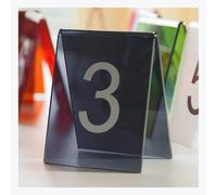 WDSOPK Table Numbers, Colorful Acrylic Restaurant Place Number Plate,Double Sided Table Number Table Plate Digital Restaurant Card, 90X80Mm/Black/1 To 20 (Black 1 To 20)(Black-30X42Cm)