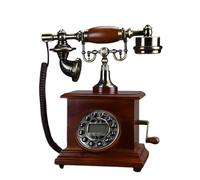 WDSOPK Teléfono retro con cable, teléfono fijo vintage para el hogar/oficina, teléfono clásico de madera antigua con botón, B, B (B)