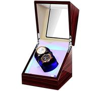 WDSOPK Watch Winders Box Double Watch Winders Box For Automatic Watches Soft Flexible Watch Pillow Built-In Led Illumination Silent Motor Accessories Display Box(D)