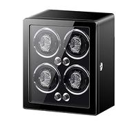 WDSOPK Winding Box Watch Winders - Smart Vertical Watch Winding Box Automatic Mechanical Watches Shaker Quiet Motor Rotating Watch Device Unique 5 Rotation Modes(Black+Black-A)