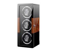 WDSOPK Winding Box Watch Winders - Smart Vertical Watch Winding Box Automatic Mechanical Watches Shaker Quiet Motor Rotating Watch Device Unique 5 Rotation Modes(Brown+Black-A)