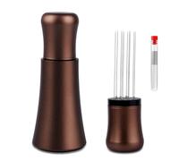 WDT Tool - Herramientas de distribución de café espresso, herramienta distribuidora de café, agujas de acero inoxidable de 0,35 mm, 10 agujas adicionales instaladas para agitador de espresso, mango de