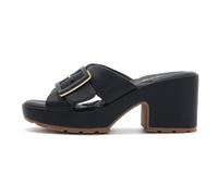 WDUDSUDUW Sandalias de tacón de 7,5 cm para mujer con soporte de arco, sandalias de plataforma cómodas, Negro B., 40 EU